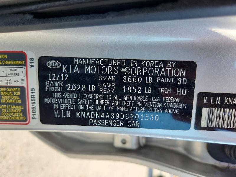 Aukcja sprzedaży 2013 Kia Rio, vin: KNADN4A39D6201530, numer aukcji: 65580186