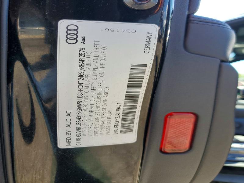 Aukcja sprzedaży 2018 Audi A5, vin: WAUFNCF52JA079471, numer aukcji: 66298396