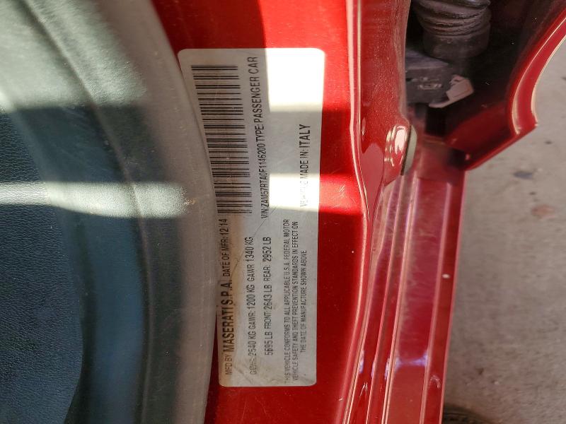 Продажа на аукционе авто 2015 Maserati Ghibli, vin: ZAM57RTA0F1146200, номер лота: 63639776