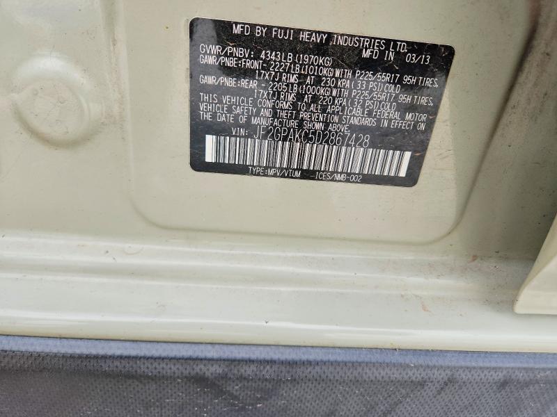 Продаж на аукціоні авто 2013 Subaru Xv Crosstrek, vin: JF2GPAKC5D2867428, номер лоту: 64920796