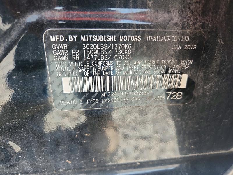 Продажа на аукционе авто 2019 Mitsubishi Mirage, vin: ML32A3HJXKH008344, номер лота: 64576116