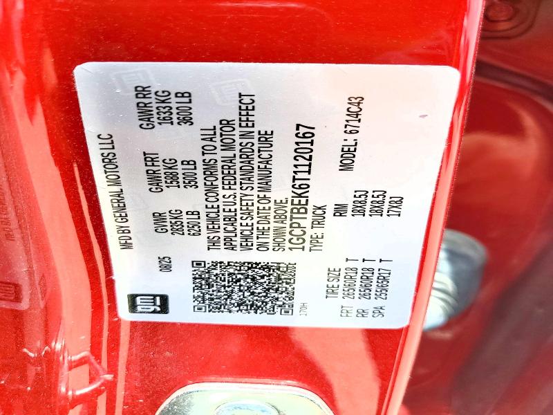 2026 Chevrolet Colorado მანქანა იყიდება აუქციონზე, vin: 1GCPTBEK6T1120167, აუქციონის ნომერი: 63908036