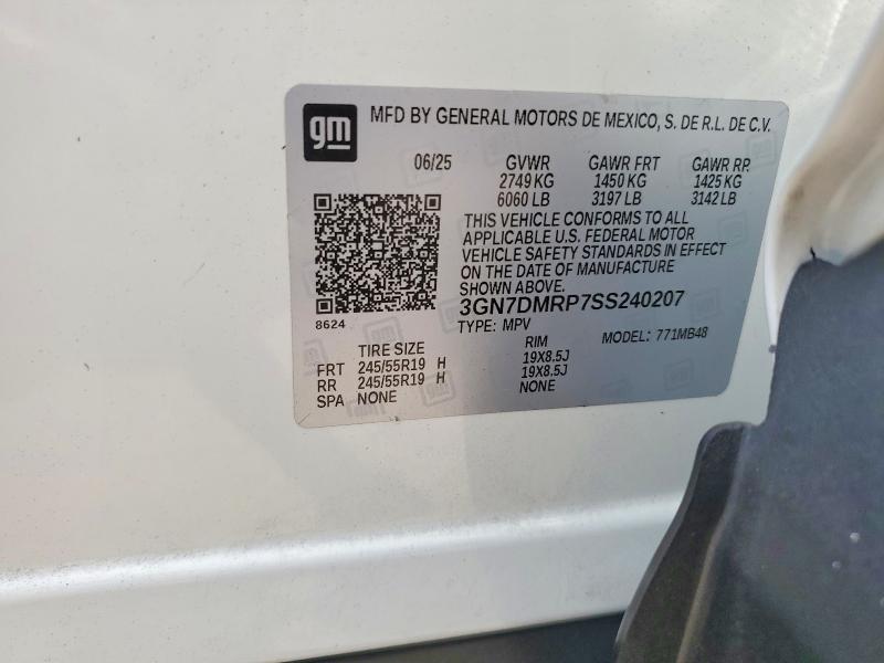 64970206 :رقم المزاد ، 3GN7DMRP7SS240207 vin ، 2025 Chevrolet Equinox مزاد بيع