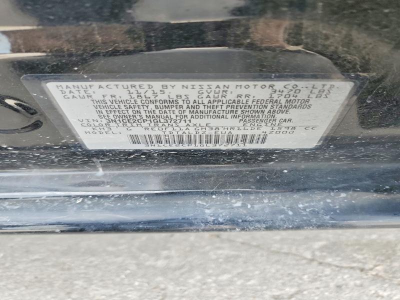 2016 Nissan Versa Note მანქანა იყიდება აუქციონზე, vin: 3N1CE2CP1GL372711, აუქციონის ნომერი: 64072366