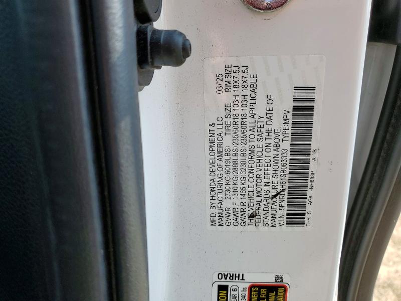 Продаж на аукціоні авто 2025 Honda Odyssey, vin: 5FNRL6H61SB063333, номер лоту: 66341026