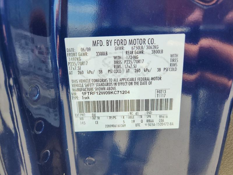 Продаж на аукціоні авто 2009 Ford F150, vin: 1FTRF12W09KC71204, номер лоту: 66497446