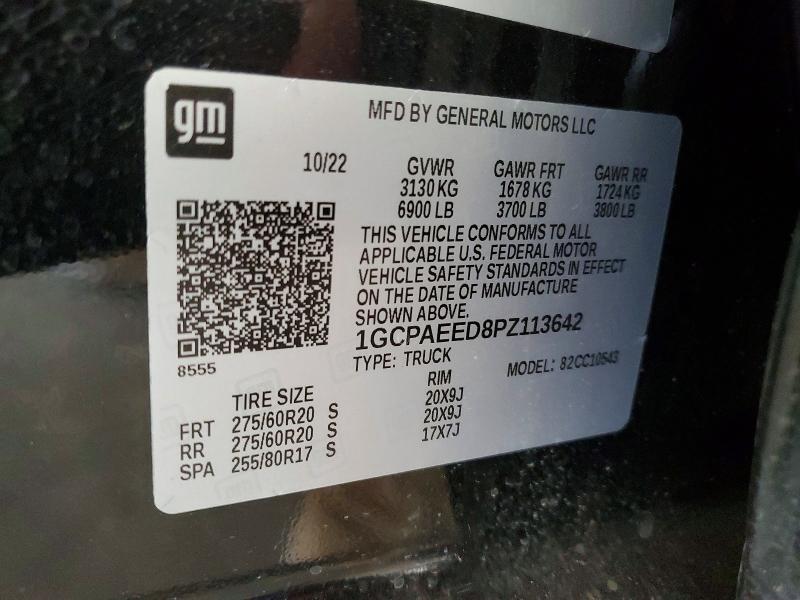 Продажа на аукционе авто 2023 Chevrolet Silverado, vin: 1GCPAEED8PZ113642, номер лота: 63594376