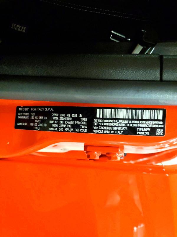 64826316 :رقم المزاد ، ZACNJDBB1MPM53873 vin ، 2021 Jeep Renegade مزاد بيع