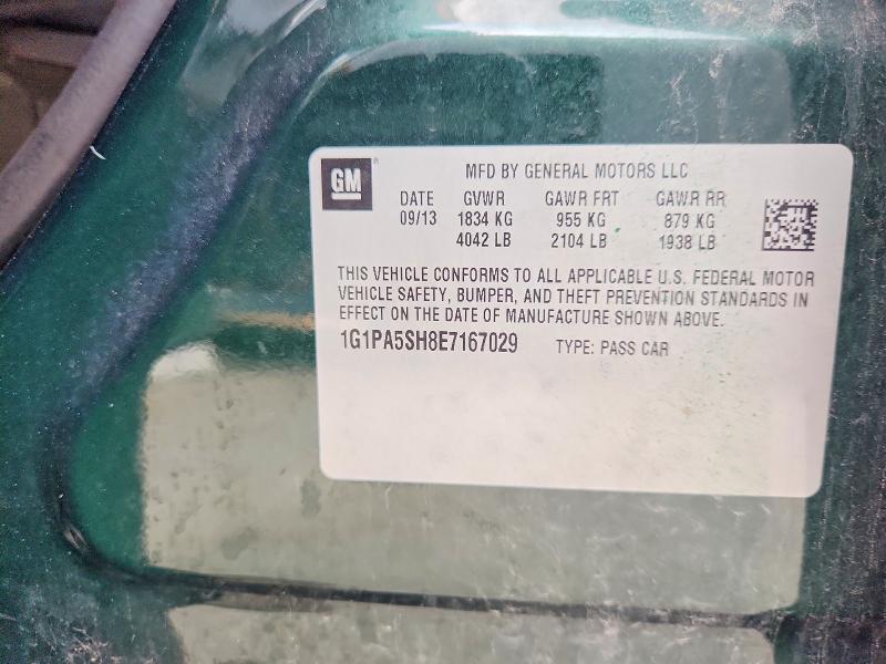 62715196 :رقم المزاد ، 1G1PA5SH8E7167029 vin ، 2014 Chevrolet Cruze مزاد بيع