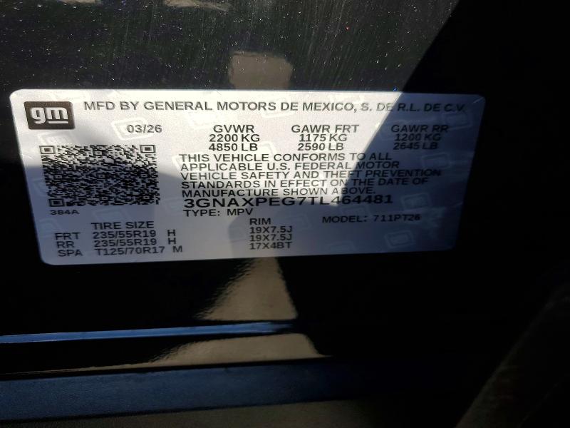 64140996 :رقم المزاد ، 3GNAXPEG7TL464481 vin ، 2026 Chevrolet Equinox مزاد بيع