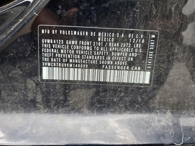 Продаж на аукціоні авто 2019 Volkswagen Jetta, vin: 3VWCB7BU9KM146099, номер лоту: 63488726
