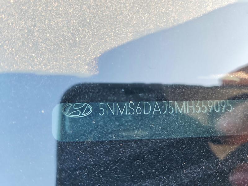 2021 Hyundai Santa Fe მანქანა იყიდება აუქციონზე, vin: 5NMS6DAJ5MH359095, აუქციონის ნომერი: 65196856