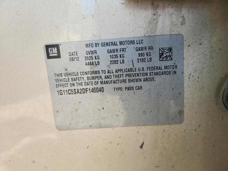 Продажа на аукционе авто 2013 Chevrolet Malibu, vin: 1G11C5SA2DF146040, номер лота: 63792066