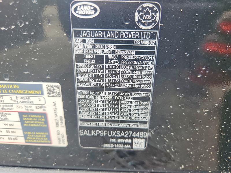 Aukcja sprzedaży 2025 Land Rover Range Rover, vin: SALKP9FUXSA274489, numer aukcji: 65008396
