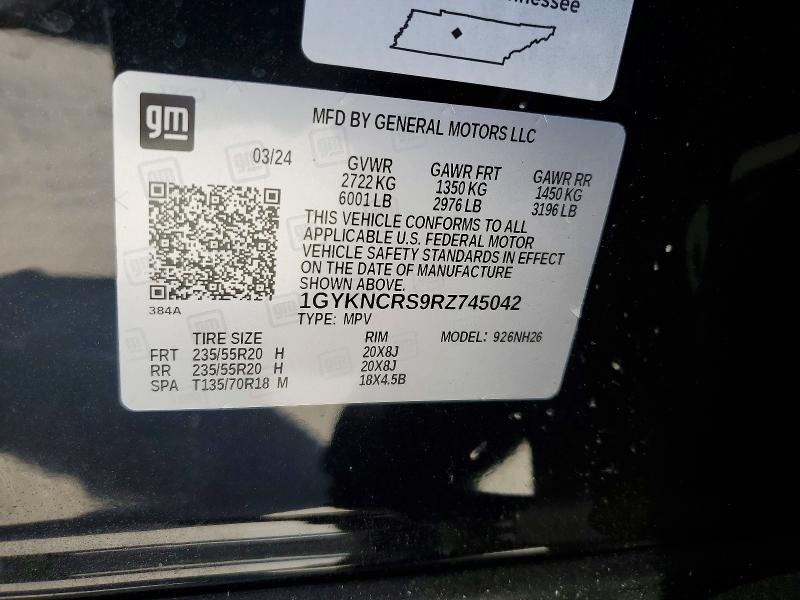 Продажа на аукционе авто 2024 Cadillac Xt5, vin: 1GYKNCRS9RZ745042, номер лота: 65534526
