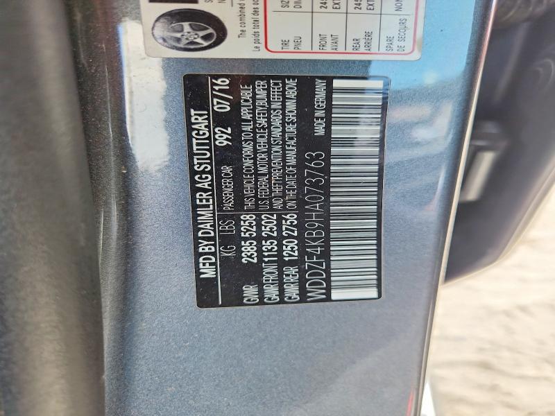 Продажа на аукционе авто 2017 Mercedes-benz E, vin: WDDZF4KB9HA073763, номер лота: 63683406