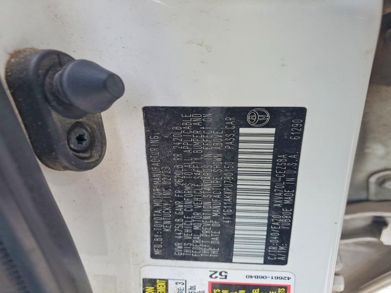 2023 Toyota Camry მანქანა იყიდება აუქციონზე, vin: 4T1G11AKXPU790150, აუქციონის ნომერი: 65269416