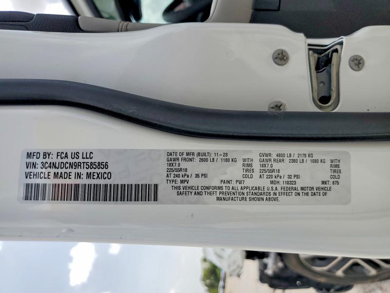2024 Jeep Compass მანქანა იყიდება აუქციონზე, vin: 3C4NJDCN9RT585856, აუქციონის ნომერი: 63896366