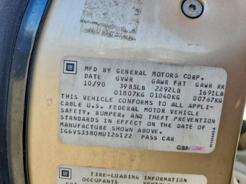 Продажа на аукционе авто 1991 Cadillac Allante, vin: 1G6VS3380MU126122, номер лота: 61646506
