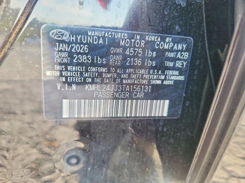 66728536 :رقم المزاد ، KMHL24JJ3TA156131 vin ، 2026 Hyundai Sonata Hybrid مزاد بيع
