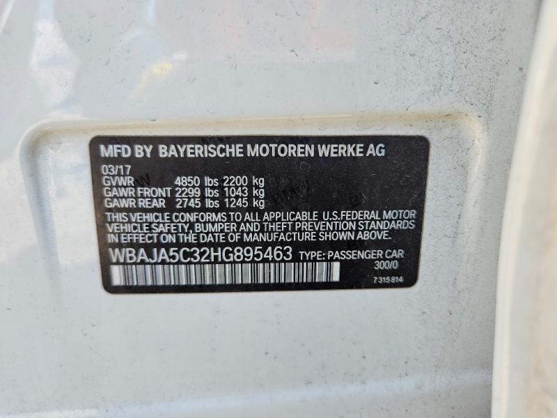 Aukcja sprzedaży 2017 Bmw 530, vin: WBAJA5C32HG895463, numer aukcji: 64818476