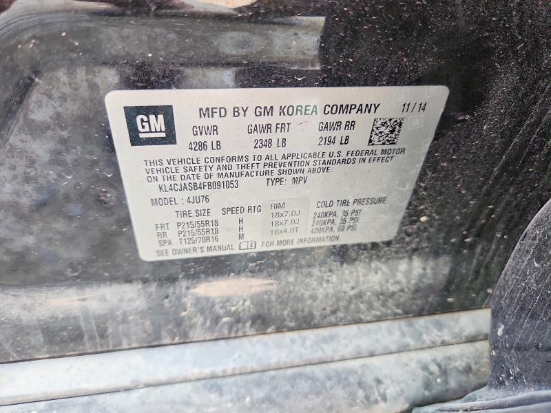 Продаж на аукціоні авто 2015 Buick Encore, vin: KL4CJASB4FB091053, номер лоту: 64434596
