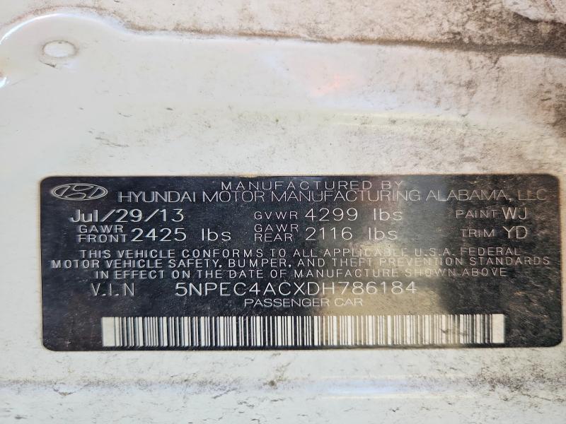 Продажа на аукционе авто 2013 Hyundai Sonata, vin: 5NPEC4ACXDH786184, номер лота: 63930036