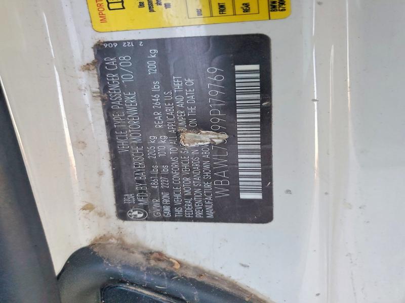 Продаж на аукціоні авто 2009 Bmw 335, vin: WBAWL73599P179769, номер лоту: 66985966