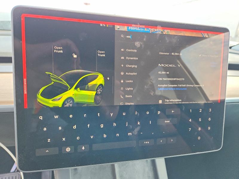 Aukcja sprzedaży 2023 Tesla Model Y, vin: 7SAYGDED3PF942270, numer aukcji: 64662006