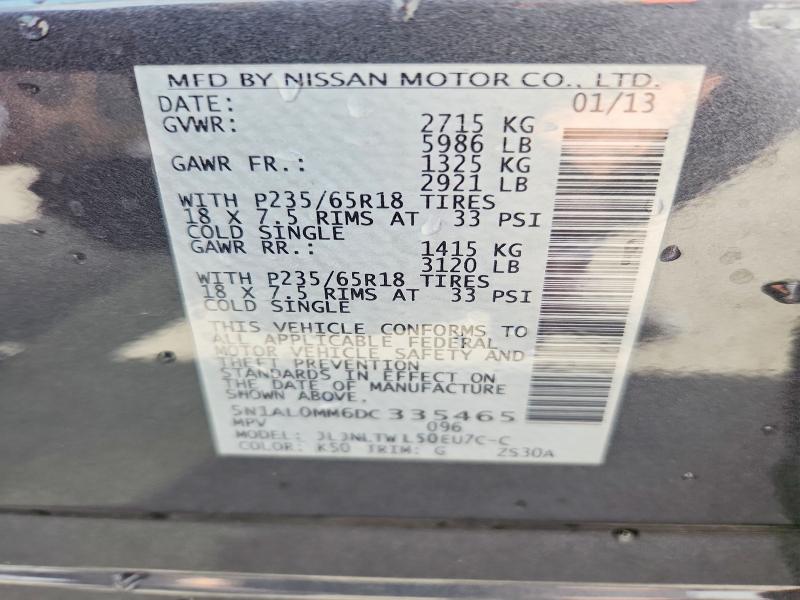 Aukcja sprzedaży 2013 Infiniti Jx35, vin: 5N1AL0MM6DC335465, numer aukcji: 67266806
