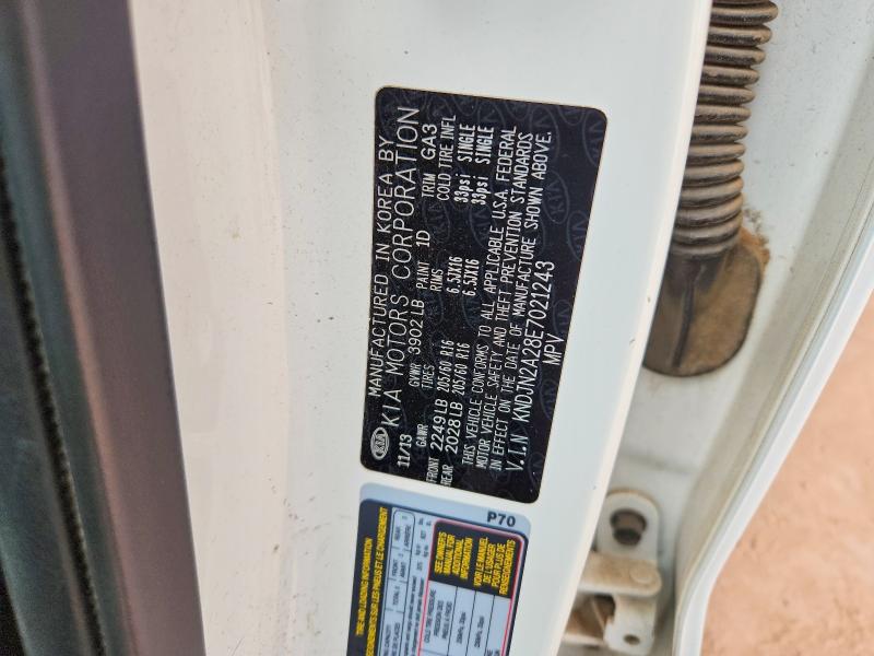 63810566 :رقم المزاد ، KNDJN2A28E7021243 vin ، 2014 Kia Soul مزاد بيع