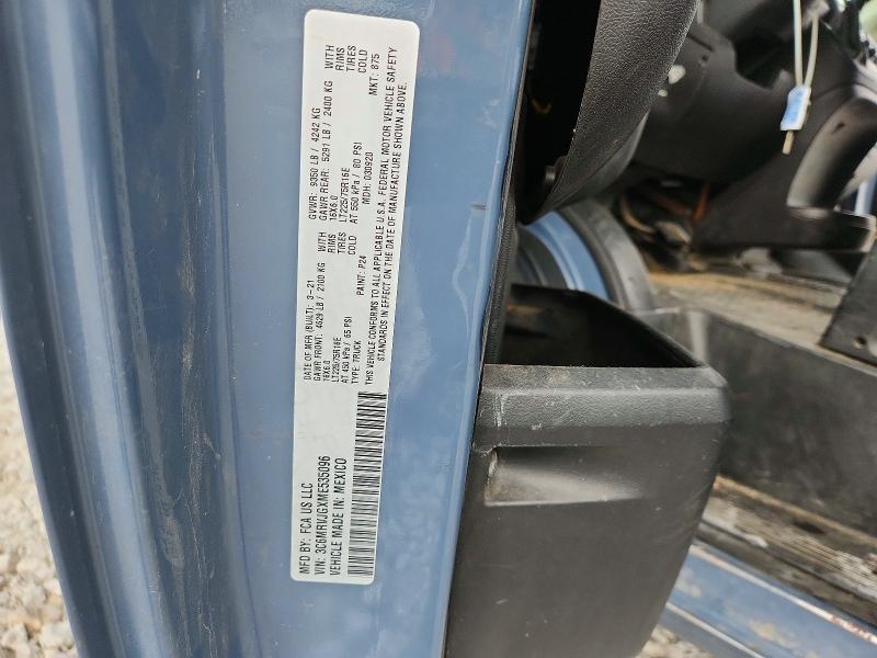 63836636 :رقم المزاد ، 3C6MRVJGXME535096 vin ، 2021 Ram Promaster 3500 مزاد بيع