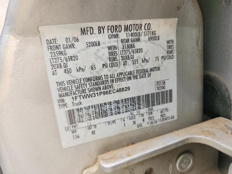 Aukcja sprzedaży 2006 Ford F350, vin: 1FTWW31P96EC48829, numer aukcji: 63873366