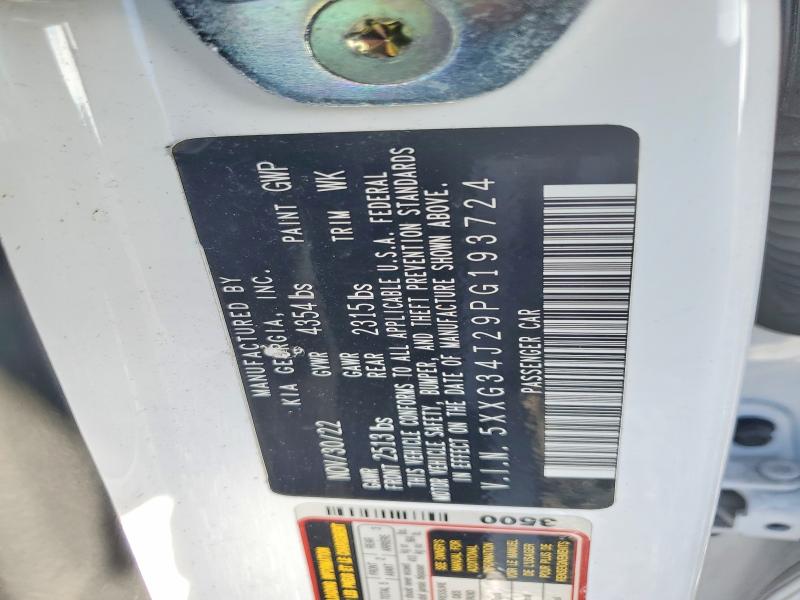 66551556 :رقم المزاد ، 5XXG34J29PG193724 vin ، 2023 Kia K5 مزاد بيع