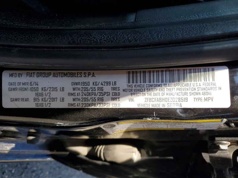 2014 Fiat 500l მანქანა იყიდება აუქციონზე, vin: ZFBCFABH0EZ028519, აუქციონის ნომერი: 64534546