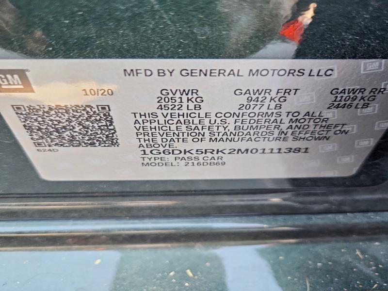 Продажа на аукционе авто 2021 Cadillac Ct4, vin: 1G6DK5RK2M0111381, номер лота: 65553546