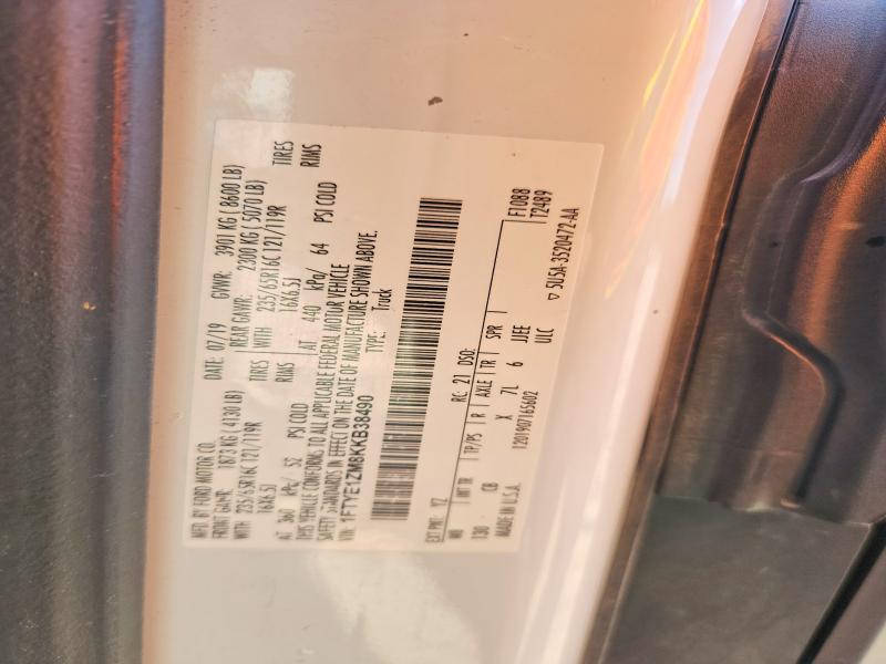 Продаж на аукціоні авто 2019 Ford Transit, vin: 1FTYE1ZM8KKB38490, номер лоту: 69051126