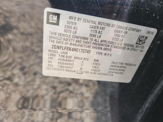 Aukcja sprzedaży 2017 Chevrolet Equinox, vin: 2GNFLFEK4H6170743, numer aukcji: 65989176