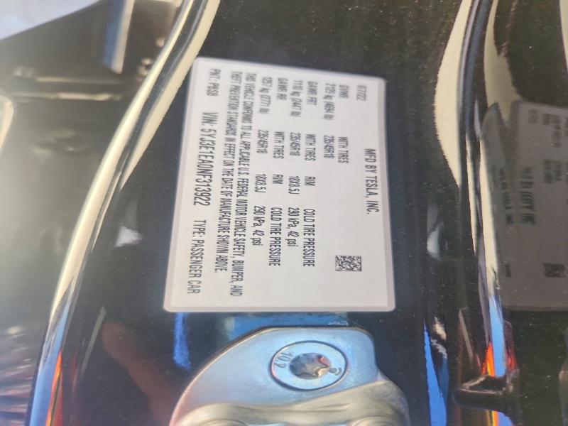 Auction sale of the 2022 Tesla Model 3, vin: 5YJ3E1EA0NF313922, lot number: 63860766