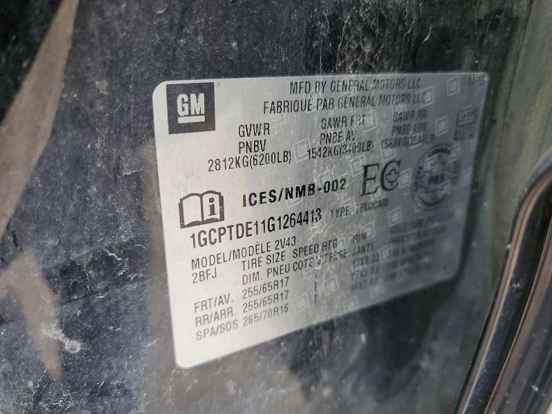 Продаж на аукціоні авто 2016 Chevrolet Colorado, vin: 1GCPTDE11G1264413, номер лоту: 62119156