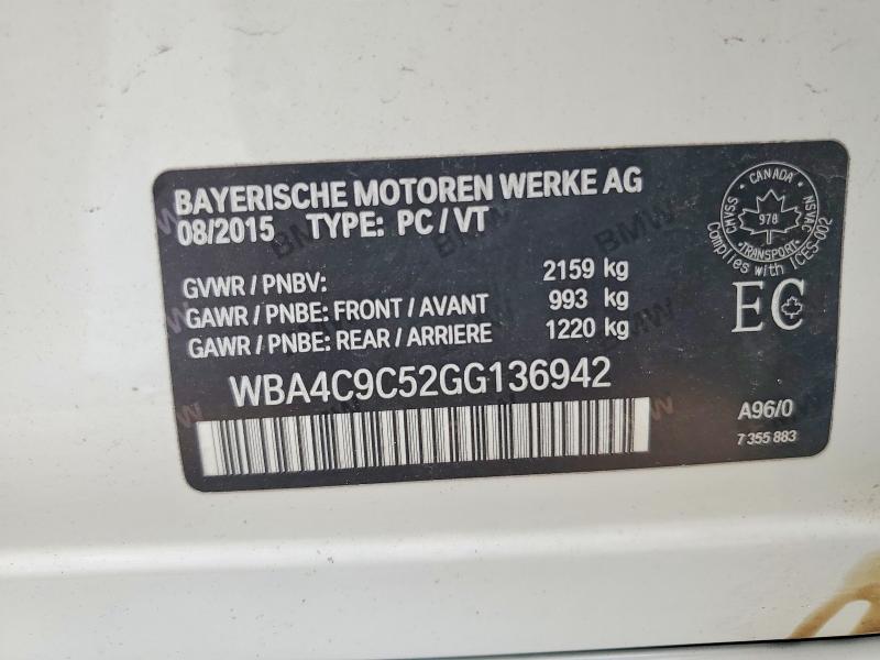 Aukcja sprzedaży 2016 Bmw 428, vin: WBA4C9C52GG136942, numer aukcji: 63669126
