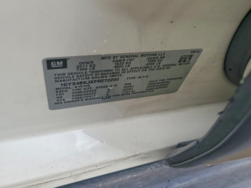 Aukcja sprzedaży 2015 Cadillac Escalade, vin: 1GYS4BKJXFR272200, numer aukcji: 64673346