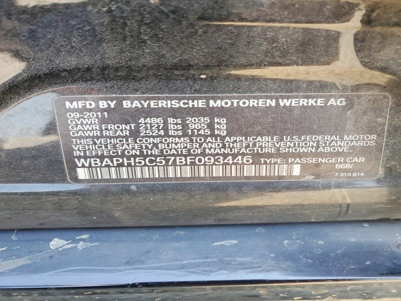 65215986 :رقم المزاد ، WBAPH5C57BF093446 vin ، 2011 Bmw 328 مزاد بيع