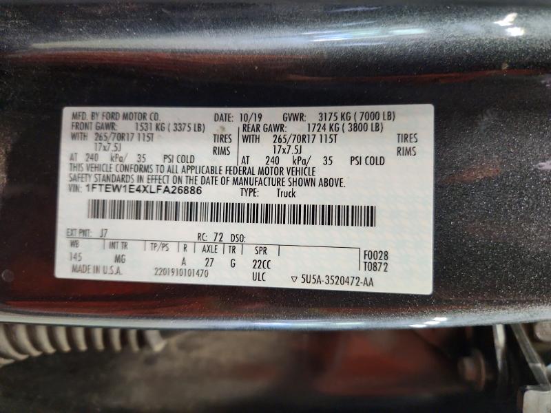 Продаж на аукціоні авто 2020 Ford F150, vin: 1FTEW1E4XLFA26886, номер лоту: 66526516