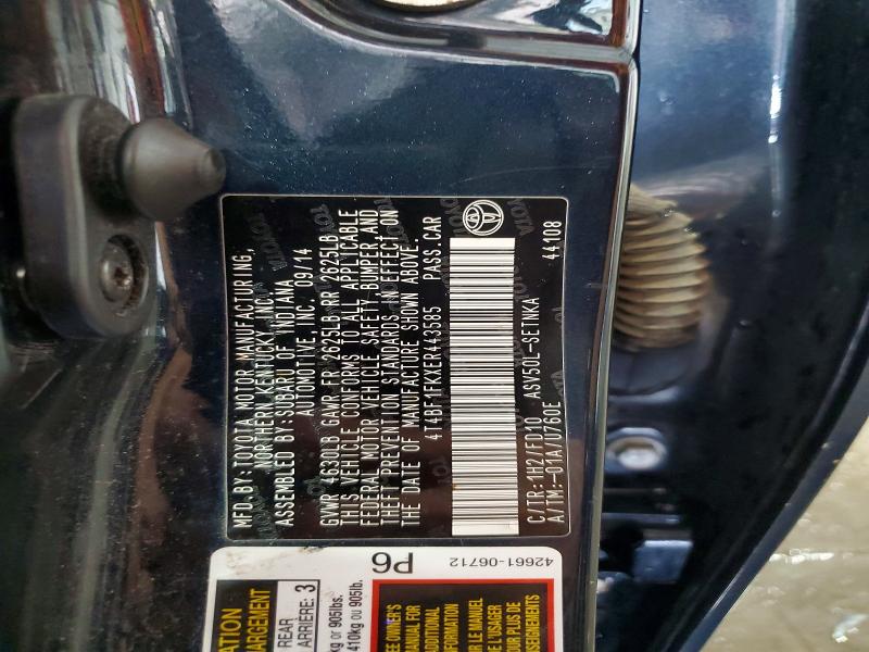 2014 Toyota Camry მანქანა იყიდება აუქციონზე, vin: 4T4BF1FKXER443585, აუქციონის ნომერი: 64689266