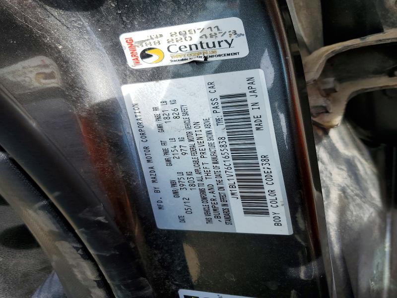 Aukcja sprzedaży 2012 Mazda 3, vin: JM1BL1V76C1655838, numer aukcji: 63190996