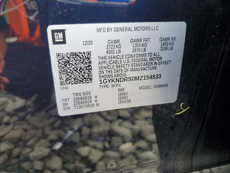 66976846 :رقم المزاد ، 1GYKNDRS0MZ154533 vin ، 2021 Cadillac Xt5 مزاد بيع