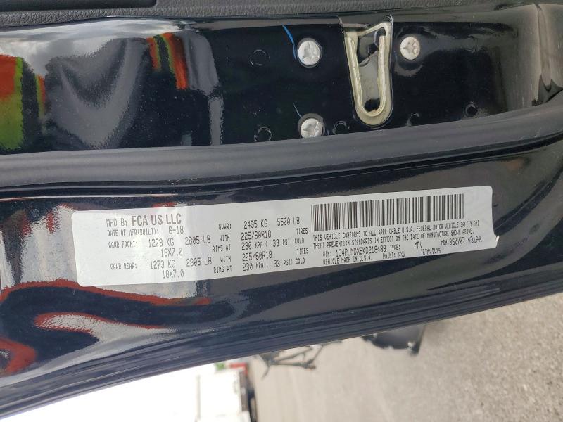 Продаж на аукціоні авто 2019 Jeep Cherokee, vin: 1C4PJMDX9KD218489, номер лоту: 66421396