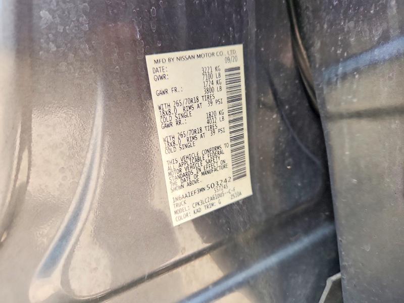 Продаж на аукціоні авто 2021 Nissan Titan, vin: 1N6AA1EF3MN503242, номер лоту: 66737606