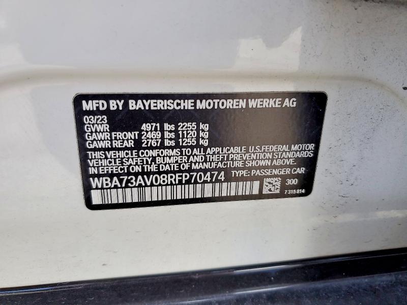 Продаж на аукціоні авто 2024 Bmw 430xi, vin: WBA73AV08RFP70474, номер лоту: 63374286